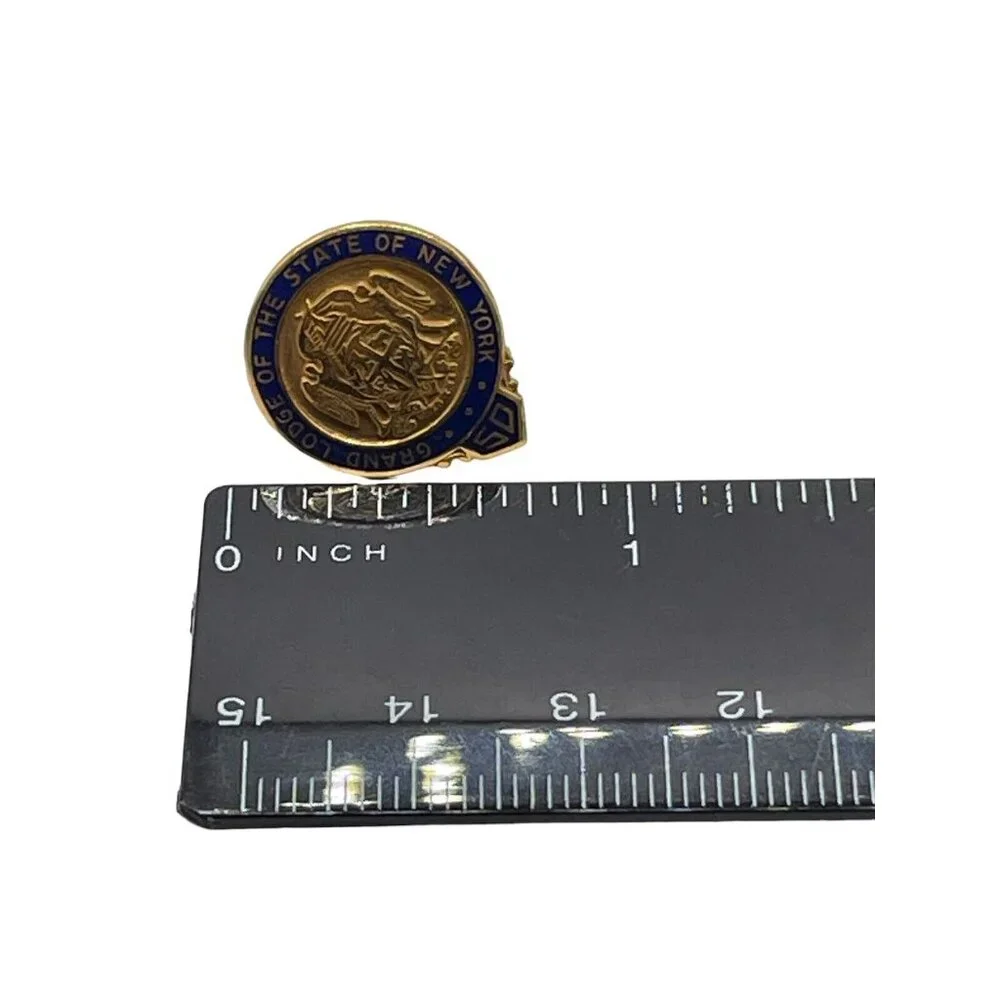 Vintage Masonic Grand Lodge Of The‎ State Of New York 50 Year Lapel Pin 1/20 10k